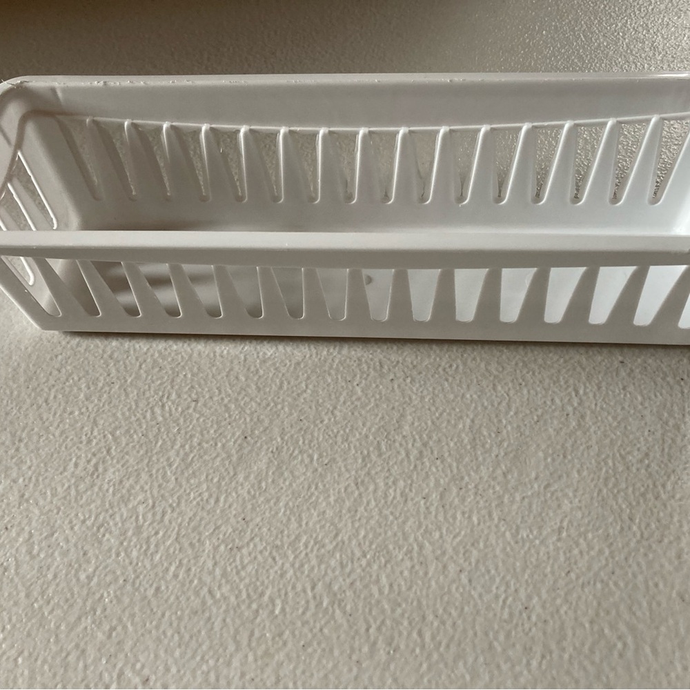 White Plastic Storage Organizer Great for Pencils Makeup Office Crafts and More